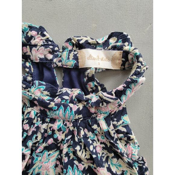 NWT Altar'd State Dark Floral Mock Neck Boho Cottage Sleeveless Dress Size Small - Picture 2 of 7